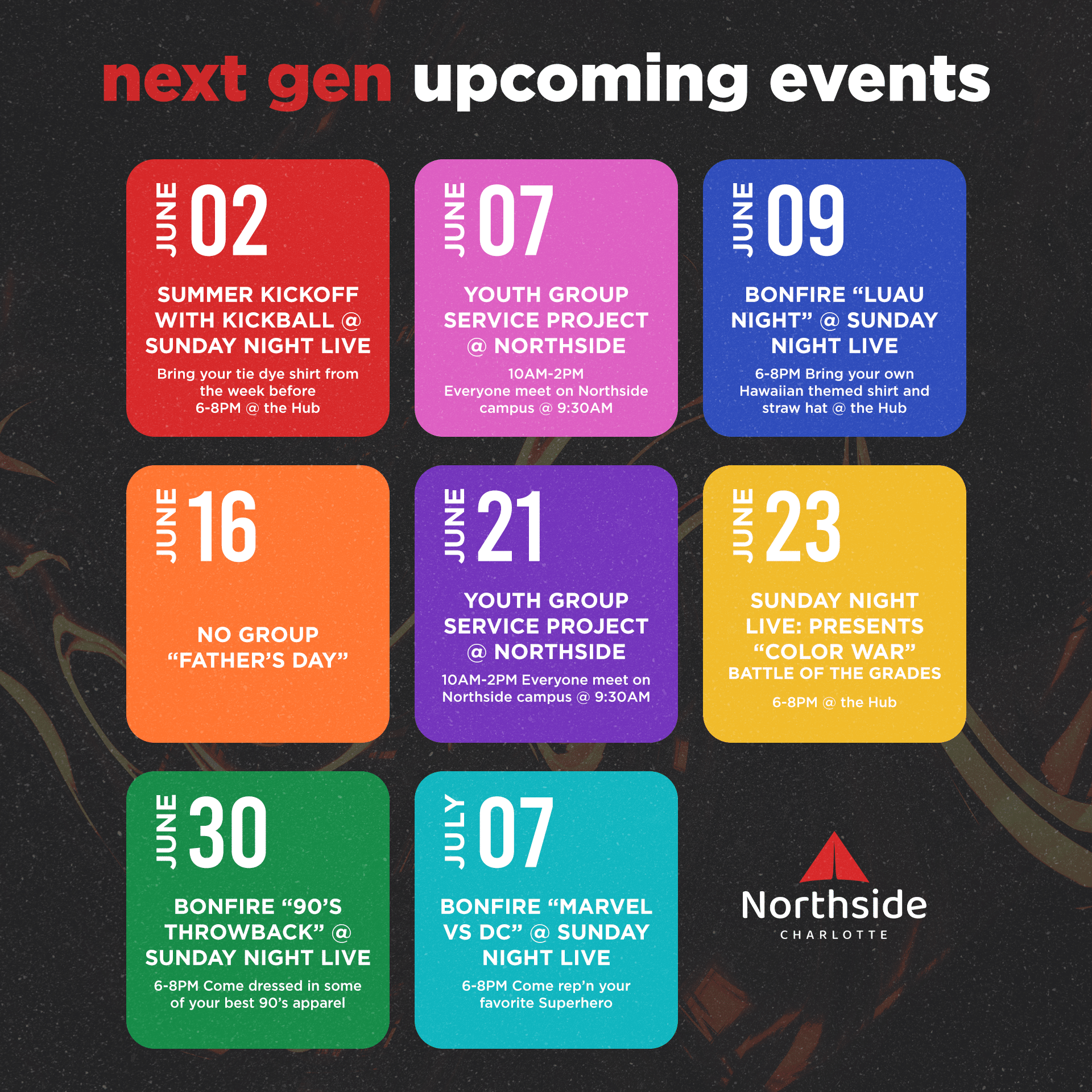 next gen upcoming events